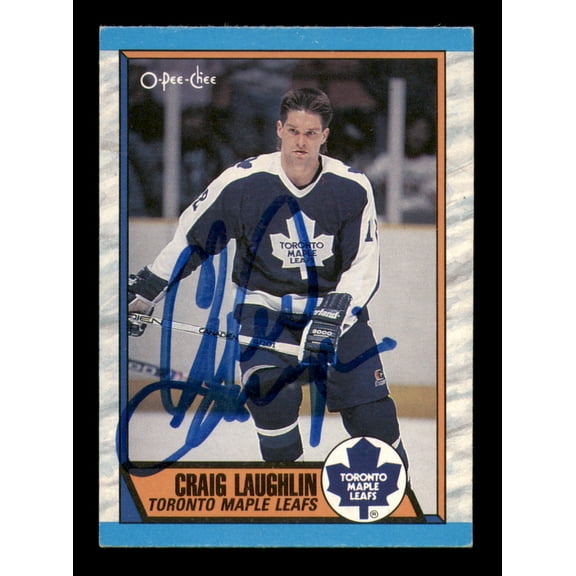Craig Laughlin Autographed 1989-90 O Pee Chee Card #275 Toronto Maple Leafs SKU #248133