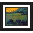thumbnail image 1 of Craig, Philip 17x15 Black Ornate Wood Framed with Double Matting Museum Art Print Titled - Champagne Vineyards, 1 of 4