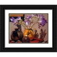 thumbnail image 1 of Craig, Philip 32x25 Black Ornate Wood Framed with Double Matting Museum Art Print Titled - Freesia Floral, 1 of 4