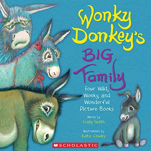 Pre-Owned Wonky Donkeys Big Family (READERLINK EXCLUSIVE): Four Wild, Wonky, and Wonderful Picture Books (Paperback) 1338878905 9781338878905