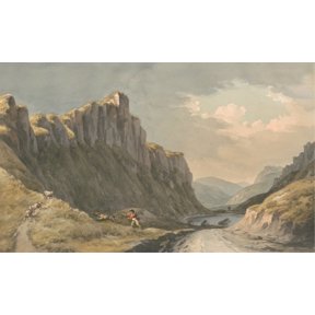 Craig y Ladron – The Thieves Precipice (1797) Poster Print by John Warwick Smith (18 x 24)
