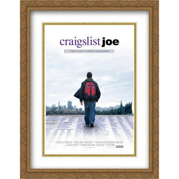Craigslist Joe 28x36 Double Matted Large Large Gold Ornate Framed Movie