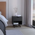 thumbnail image 1 of Crail Modern Nightstand with Drawer & Open Shelf - Wooden Legs, 1 of 7