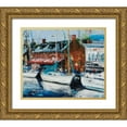 thumbnail image 1 of Crain, Curt 23x20 Gold Ornate Wood Framed with Double Matting Museum Art Print Titled - Annapolis Wharf, 1 of 4