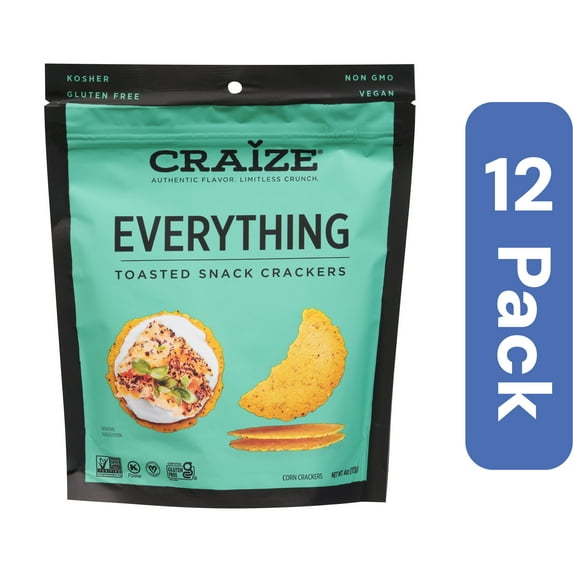 Craize Everything Crackers 4 oz (Pack Of 12)