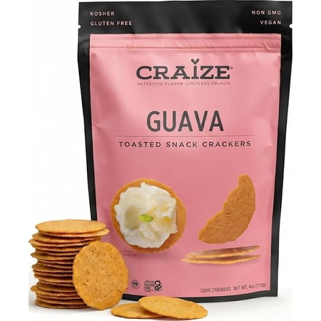 Craize Crackers Toasted Snack Guava, 4Oz