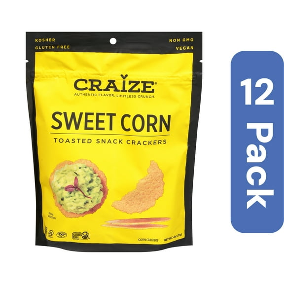 Craize Sweet Corn Crackers 4 oz (Pack Of 12)