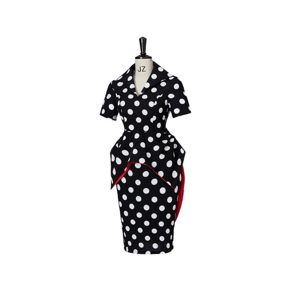 Craline's Mother white polka dot dress - women's character inspiration long dress