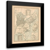 Cram 12x14 Black Modern Framed Museum Art Print Titled - United States, Constitution - Cram 1888