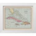 thumbnail image 1 of Cram 14x12 White Modern Wood Framed Museum Art Print Titled - Central America Cuba Bahama Islands - Cram 1892, 1 of 4