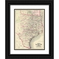 thumbnail image 1 of Cram 14x18 Black Ornate Wood Framed with Double Matting Museum Art Print Titled - Texas - Cram 1875, 1 of 4
