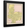 thumbnail image 1 of Cram 15x18 Black Modern Framed Museum Art Print Titled - Columbus Ohio - Cram 1892, 1 of 5