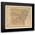 thumbnail image 1 of Cram 17x15 Black Modern Framed Museum Art Print Titled - Arkansas, United States - Cram 1888, 1 of 5