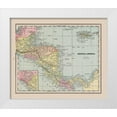 thumbnail image 1 of Cram 17x15 White Modern Wood Framed Museum Art Print Titled - Guatemala Honduras Nicaragua Costa Rica Panama, 1 of 4