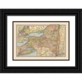 thumbnail image 1 of Cram 18x14 Black Ornate Wood Framed with Double Matting Museum Art Print Titled - New York, United States - Cram 1888, 1 of 4