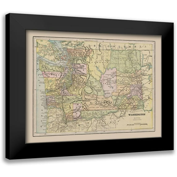 Cram 18x15 Black Modern Framed Museum Art Print Titled - Washington - Cram 1892