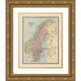 thumbnail image 1 of Cram 20x24 Gold Ornate Wood Framed with Double Matting Museum Art Print Titled - Sweden Norway - Cram 1888, 1 of 4