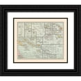 thumbnail image 1 of Cram 23x20 Black Ornate Wood Framed with Double Matting Museum Art Print Titled - Pacific Ocean Islands - Cram 1892, 1 of 4