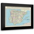 thumbnail image 1 of Cram 24x19 Black Modern Framed Museum Art Print Titled - Spain Portugal - Cram 1901, 1 of 5