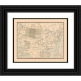 thumbnail image 1 of Cram 24x20 Black Ornate Wood Framed with Double Matting Museum Art Print Titled - United States, 19th century- Cram 1888, 1 of 4
