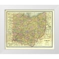 thumbnail image 1 of Cram 24x20 White Modern Wood Framed Museum Art Print Titled - Ohio - Cram 1886, 1 of 4