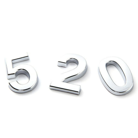 SINIMOKO 3 Inch Silve Modern House Mailbox Numbers 0-9 (Silve,3)
