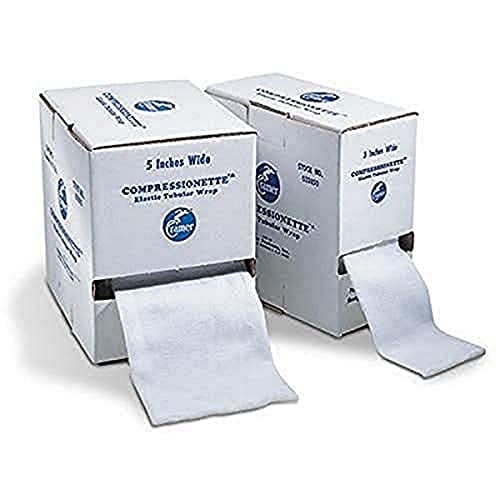 Cramer Compressionette, Tubular Bandage, Provides Compression and Reduces Arm/Leg Swelling, Prevents Turf Burn for Football, Soccer, and Lacrosse, Athletic Training Room Supplies, 5" X 11 Yard, White