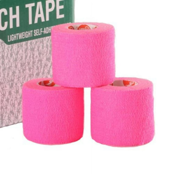 Cramer Eco-Flex Cohesive Tape, Bulk Case, 6 Yard Roll, Pink, 2", 24 Rolls
