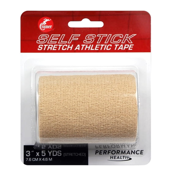 Cramer Eco-Flex Self-Stick Stretch Tape Beige Single Roll Easy Tear, 5 Yard Roll, Compression Tape