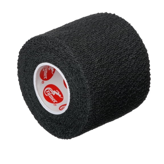 Cramer Eco-Flex Stretch Tape, Self-Stick, Black, Athletic Training, Easy Tear, 5 Yard Roll