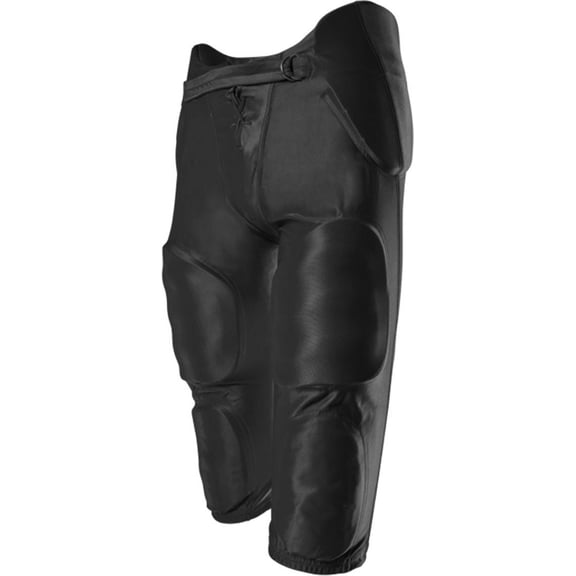 Cramer Football Game Pants, 7 Pads with Hip, Tailbone, Thigh, and Knee Pads, Youth Football Gear, High-Rise Hip Padding for Iliac Crest Protection, Designed for High-Impact, Black, Youth Large