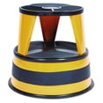 thumbnail image 1 of Cramer Kik-Step Steel Step Stool, 350 lb cap, 16" dia. x 14 1/4h, Orange, 1 of 2