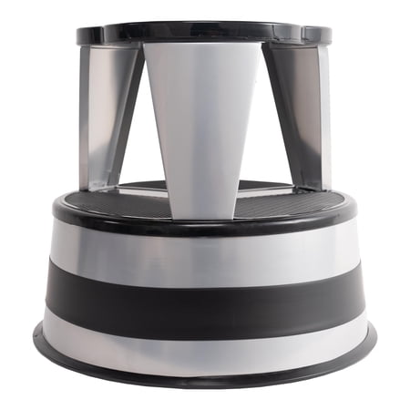 Cramer Kik Step Steel Step Stool - Two Step Stool, Holds 350 lbs (Silvertone)