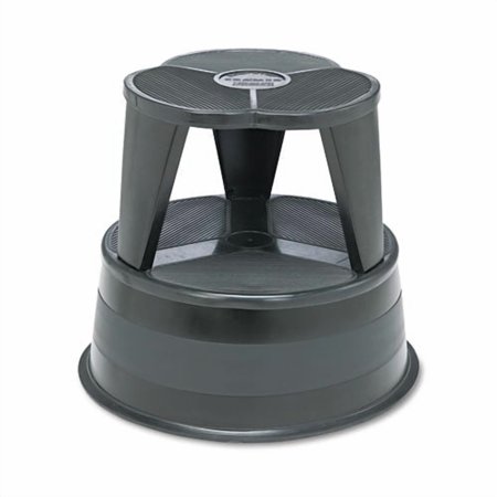 Cramer Kik-step Steel Step Stool, 2-step, 350 Lb Capacity, 16" Dia. X 14.25h, Black