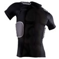 thumbnail image 1 of Cramer Lightning 5 Pad Youth Football Shirt With Integrated Rib, Spine and Clavicle Pads, Black, Youth Small, 1 of 2