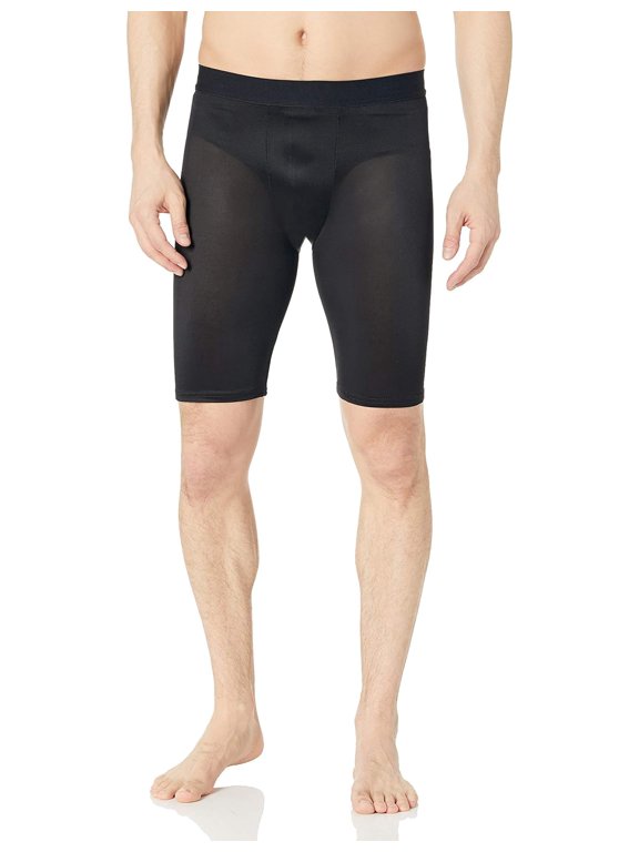 Men's Compression Shorts for Quads, Groin and Hamstring Support, Athletic Compression Gear, Performance Compression Shorts, Moisture-Wicking Fabric, Black, Large