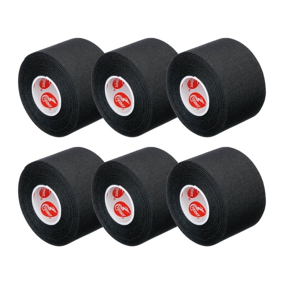 Cramer Team Athletic Tape, Black, Easy Tear, Ankle & Wrist Taping, 6-Pack, 1.5" X 10 Yard