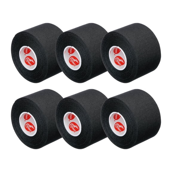 Cramer Team Athletic Tape, Black, Easy Tear, Ankle & Wrist Taping, 6-Pack, 1.5" X 10 Yard