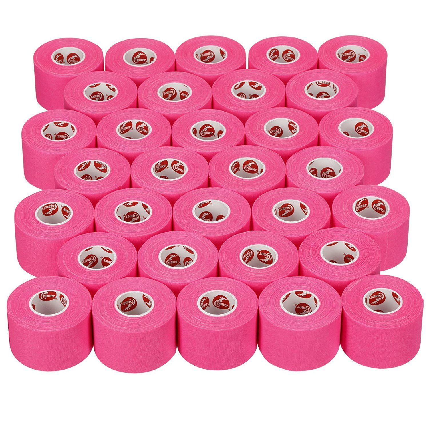 Cramer Team Color Athletic Tape, 1.5 Inch, Bulk Case of 32 Rolls, Pink