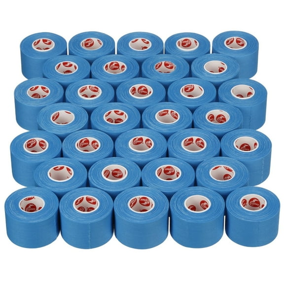 Cramer Team Color Athletic Tape, Blue, Latex-Free, 1.5" x 10yds, 32 Roll Bulk Case, Tearable Sports Tape for Wrists, Ankles, Baseball, Training, Strong Athletic Wrap for Athletes & Trainers