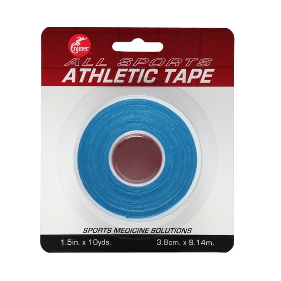 Cramer Team Color Athletic Tape, Blue, Easy Tear, Ankle/Wrist Taping, Single Roll, 1.5" X 10 Yard