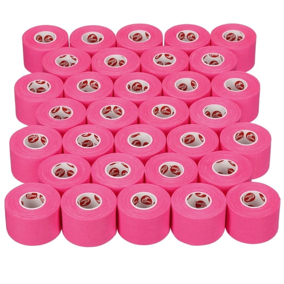 Cramer Team Color Athletic Tape, Pink, Latex-Free, 1.5" x 10yds, 32 Roll Bulk Case, Tearable Sports Tape for Wrists, Ankles, Baseball, Training, Strong Athletic Wrap for Athletes & Trainers