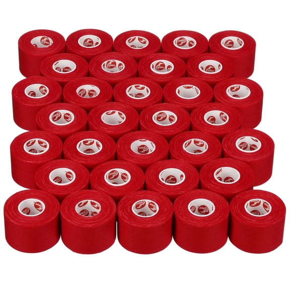 Cramer Team Color Athletic Tape, Red, Latex-Free, 1.5" x 10yds, 32 Roll Bulk Case, Tearable Sports Tape for Wrists, Ankles, Baseball, Training, Strong Athletic Wrap for Athletes & Trainers