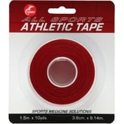 Cramer Team Color Athletic Tape, Red, Easy Tear, Ankle/Wrist Taping, Single Roll, 1.5 X 10 Yard