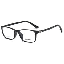 Cramilo Square Eyeglasses Frames, Black Frame Clear Lens - Fashion Eyewear for Men Women Daily & Office Use