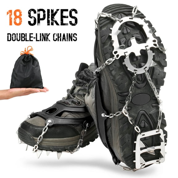 Crampon,Snow With Pouch Men -slip Ice 18 Spikes Women Ice Snow Spikes Women Men Women Men -slip 21 Ice Rookin Eryue Buzhi Siuke