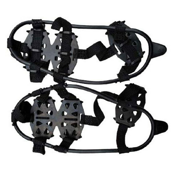Crampons Ice Cleats Traction Snow for Boots Shoes, 24 Non-Slip Spikes for Hiking, Hiking Spikes for Boots and Shoes, Steel Spikes Safe Protect for Hiking Fishing Walking Climbing Mountaineering