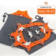 Crampons for Shoes, Traction Cleats Ice Snow Grips with 19 Stainless Steel Spikes, Shoe Talons Anti - Slip Boots Spikes for Walking, Jogging, Climbing and Hiking XL