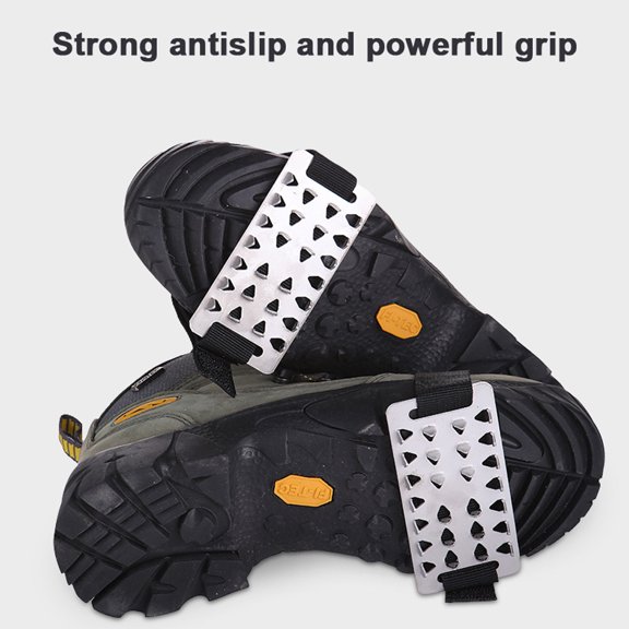 Crampons,Snowfield Snow Ice Stainless Steel Antislip Adjustable Snowmountain Huiop Adjustable Snowmountain Cover Pads Claw Stainless Ice Pads Steel Antislip Adjustable Snowfield Snow