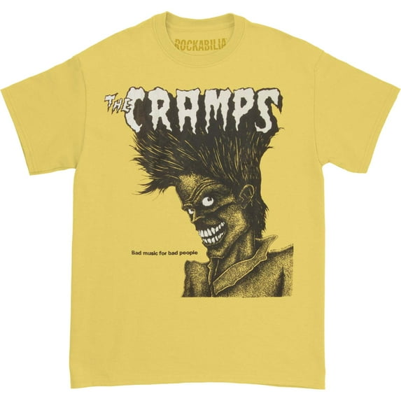Cramps Men's Cramps Bad Music Yellow T-shirt T-shirt XXX-Large Yellow
